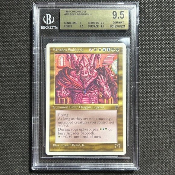 1995 MTG Magic The Gathering Chronicles Arcades Sabboth Rare BGS 9.5 Gem Mint - Picture 1 of 3